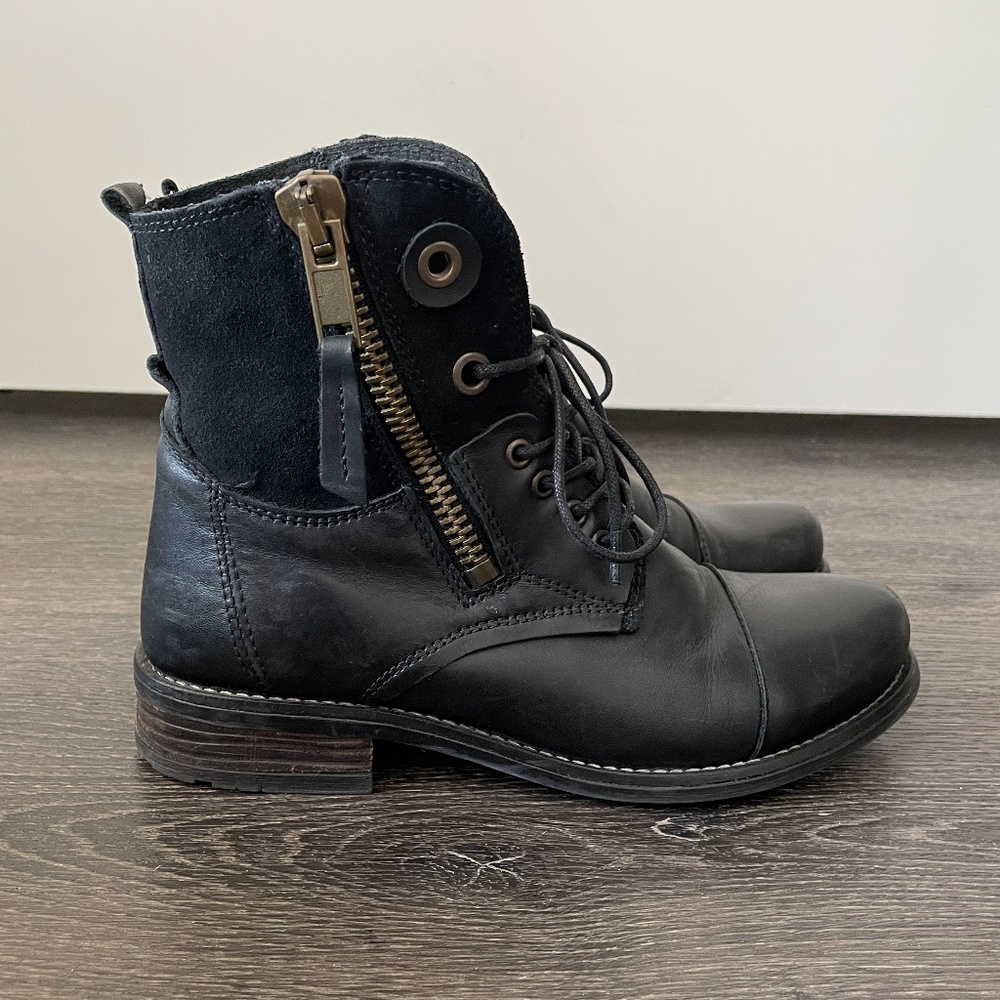 Tara M. Loris Leather Utility Boot